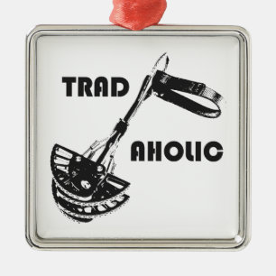 Tradaholic Rock Climber Metal Ornament