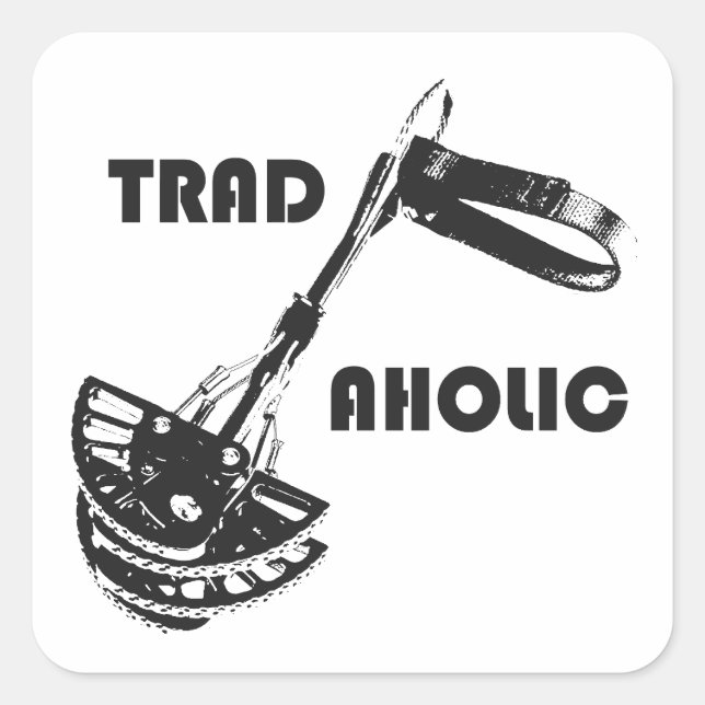 Tradaholic Rock Climber Square Sticker (Front)