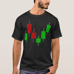 Trade Bar Candle Stick Walls Street Stock Market T-Shirt