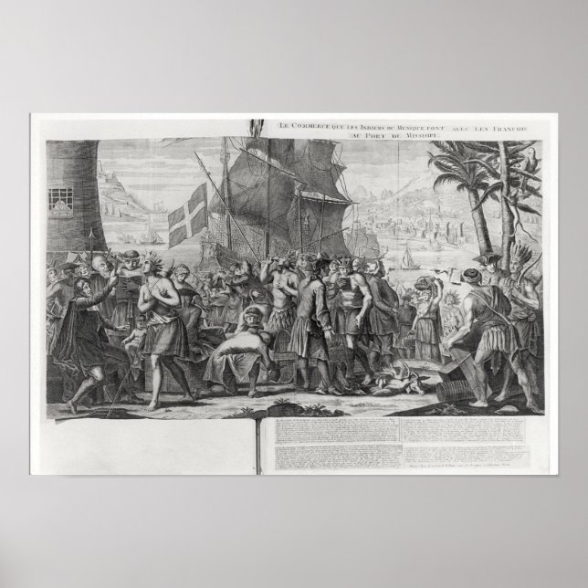 Trade between Mexican Indians and the French Poster (Front)