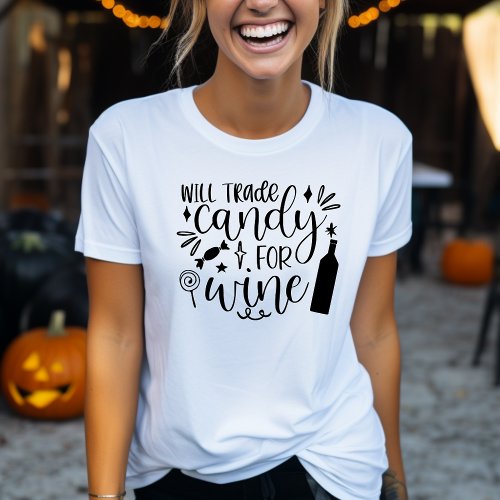Trade Candy for Wine Funny Halloween T_Shirt