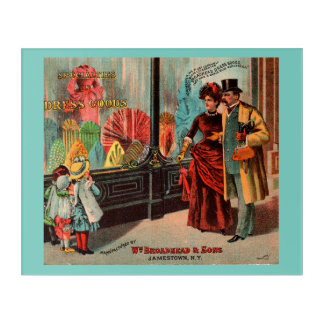 trade card William Broadhead & Sons dress goods Acrylic Print