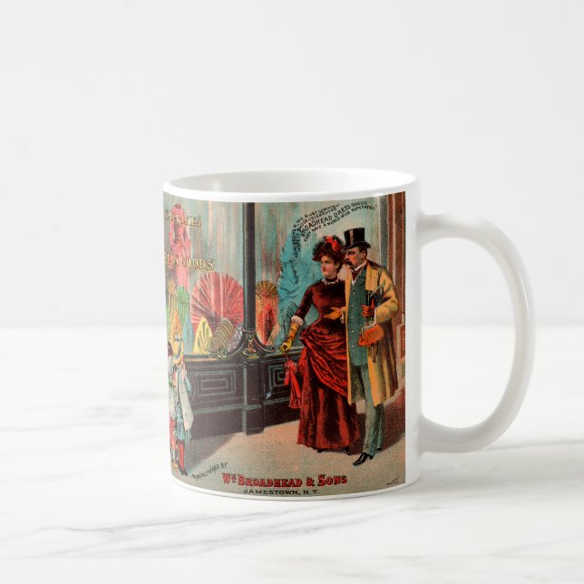 trade card William Broadhead & Sons dress goods Coffee Mug (Right)