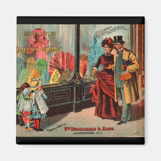 trade card William Broadhead & Sons dress goods Magnet