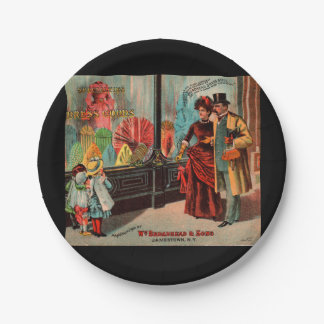 trade card William Broadhead & Sons dress goods Paper Plates