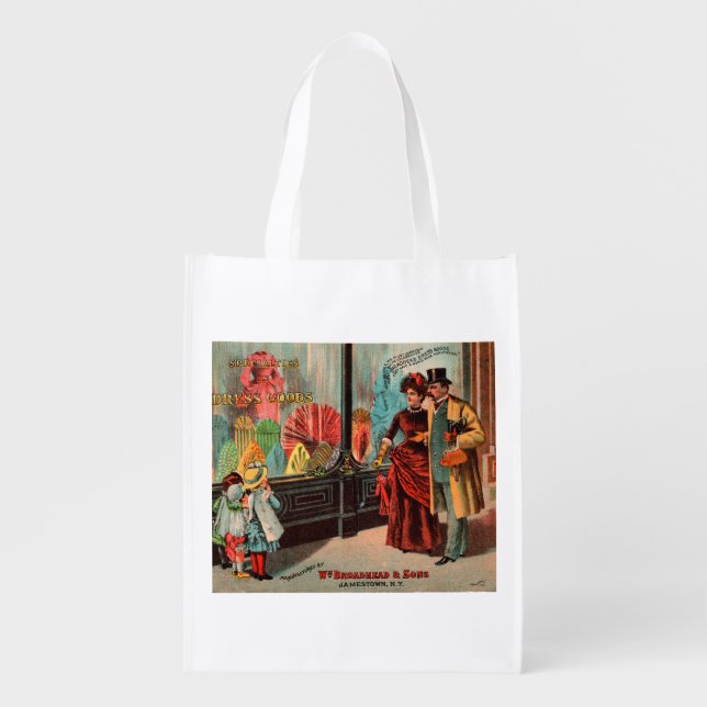 trade card William Broadhead & Sons dress goods Reusable Grocery Bag (Front)