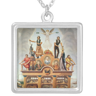 Trade Emblem of the Amalgamated Society Silver Plated Necklace