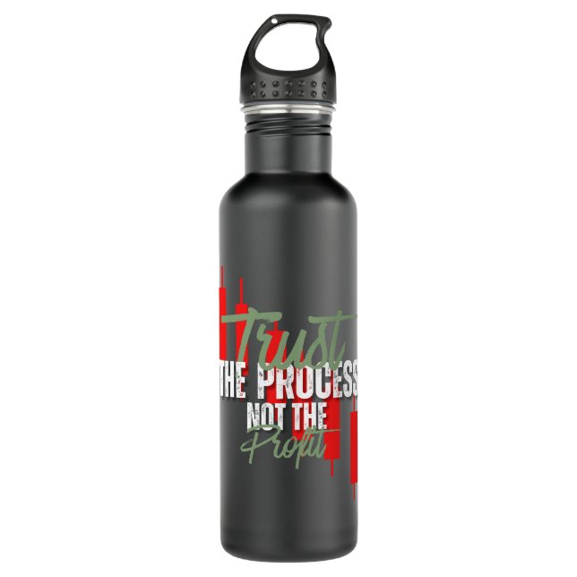 Trade Motivation | Trust | Self discipline Stainless Steel Water Bottle (Front)