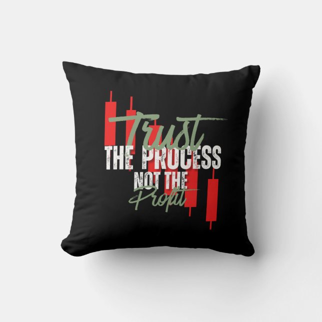 Trade Motivation | Trust | Self discipline Throw Pillow (Front)
