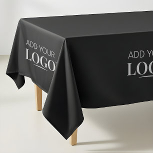 Trade Show Display Business Logo Promo Black Tablecloth