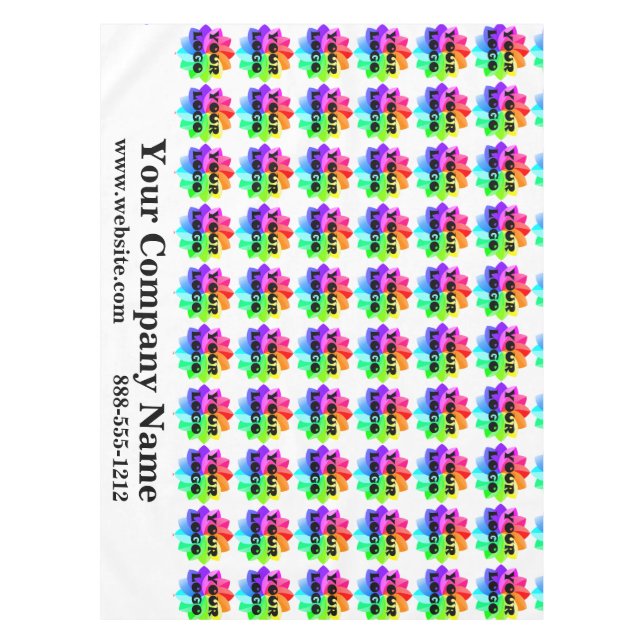 Trade Show Tablecloth Custom Logo Business (Front)