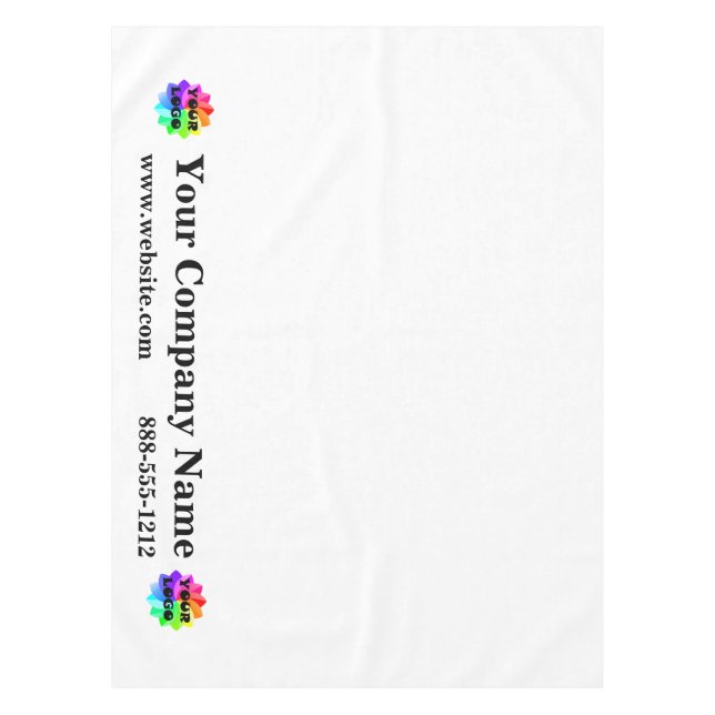 Trade Show Tablecloth Custom Logo Business (Front)