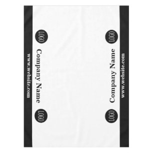 Trade Show Tablecloth Custom Logo Business Black
