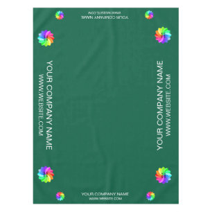 Trade Show Tablecloth Custom Logo Green