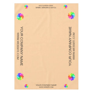 Trade Show Tablecloth Custom Logo Peach