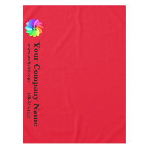 Trade Show Tablecloth Custom Logo Red