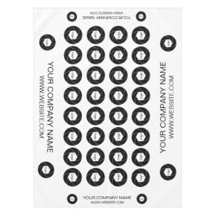 Trade Show Tablecloth Custom Logo White and Black