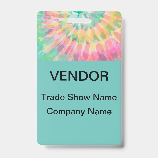 Trade Show Vendor Badges (Front)