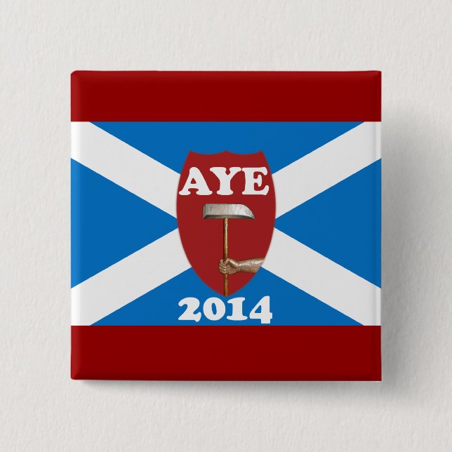 Trade Unionist Scottish Independence Flag Badge Pinback Button (Front)