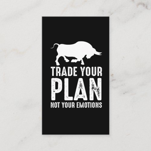 Trade Your Plan Stock Market Day Trader Investor Business Card