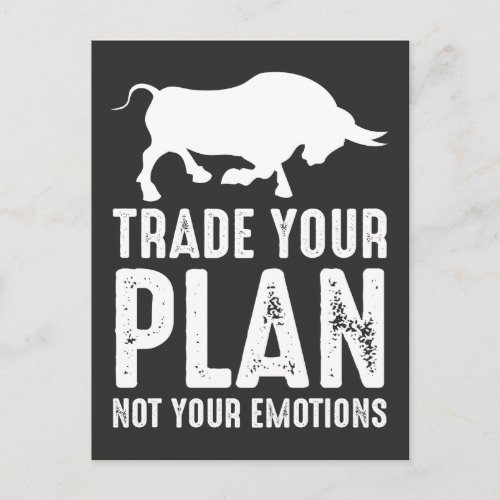 Trade Your Plan Stock Market Day Trader Investor Postcard