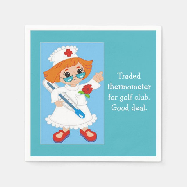 Traded Thermometer for Golf Club - Good Deal Napkins (Front)