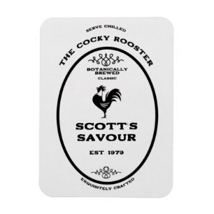 Trademark, the cocky rooster, customizable magnet