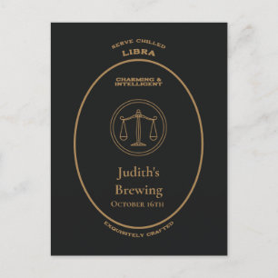 Trademark, Zodiac Signs, Libra customizable Postcard