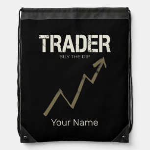 Trader Buy The Dip Day Trader And Cryptocurrency Drawstring Bag