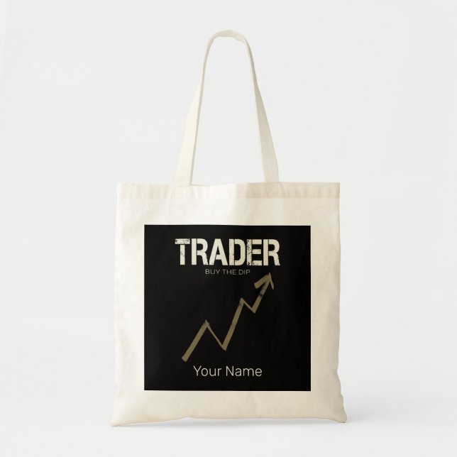 Trader Buy The Dip Day Trader And Cryptocurrency Tote Bag (Front)