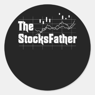 Trader Dad The Stocks Father Stock Broker Trading Classic Round Sticker