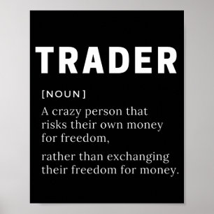 Trader Definition, Stock Market Day Trader Poster