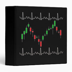 Trader Heartbeat Pulse Crypto 3 Ring Binder