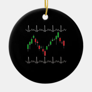 Trader Heartbeat Pulse Crypto Ceramic Ornament