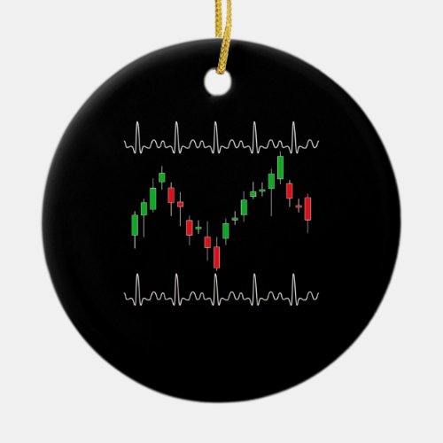 Trader Heartbeat Pulse Crypto Ceramic Ornament