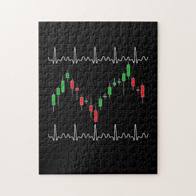 Trader Heartbeat Pulse Crypto Jigsaw Puzzle (Vertical)