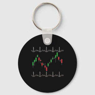 Trader Heartbeat Pulse Crypto Keychain