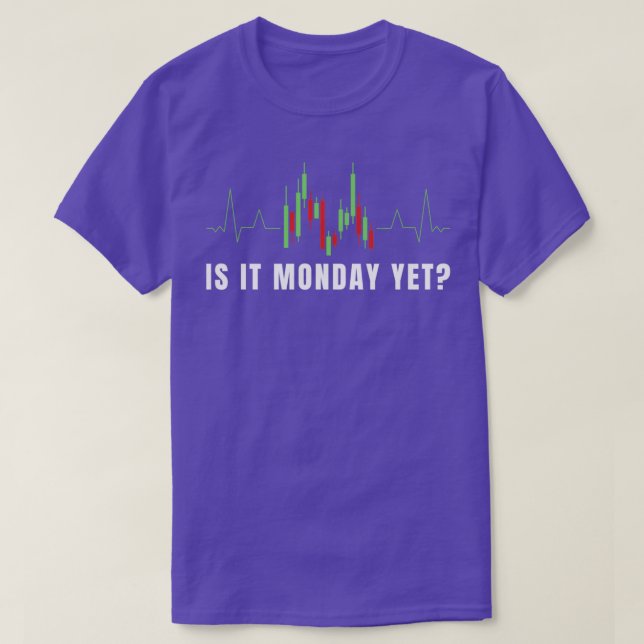 Trader investor share daytrader monday pulse heart T-Shirt (Design Front)