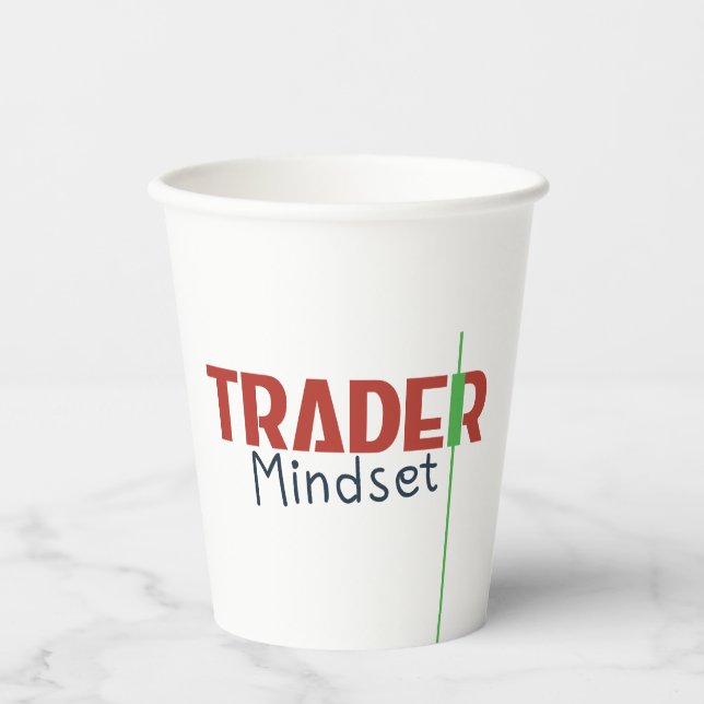 Trader Mindset – Discipline, Focus, Trading Psycho Paper Cups (Front)
