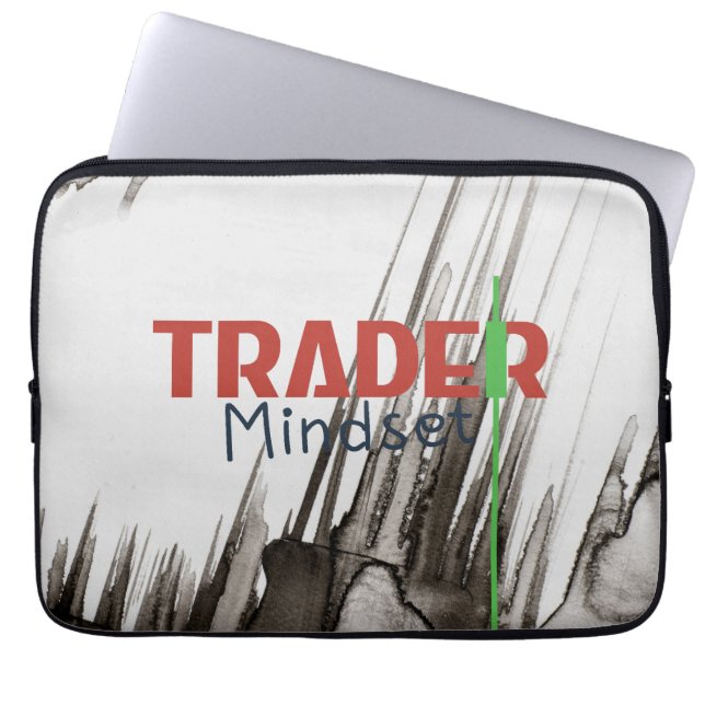 Trader Mindset – Discipline Focused Trading Laptop Sleeve (Front)