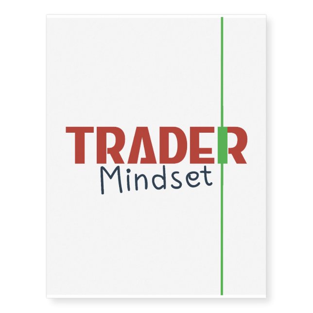 Trader Mindset – Discipline Focused Trading Temporary Tattoos (Front)