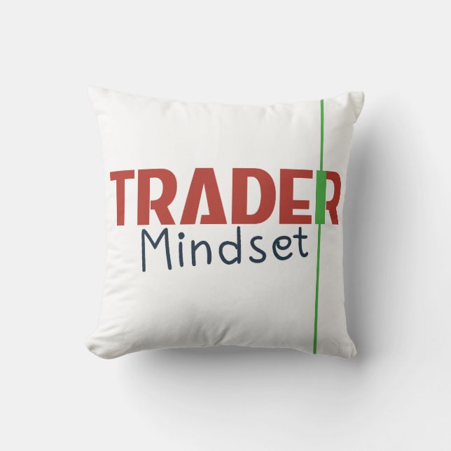 Trader Mindset – Discipline Focused Trading Throw Pillow (Front)