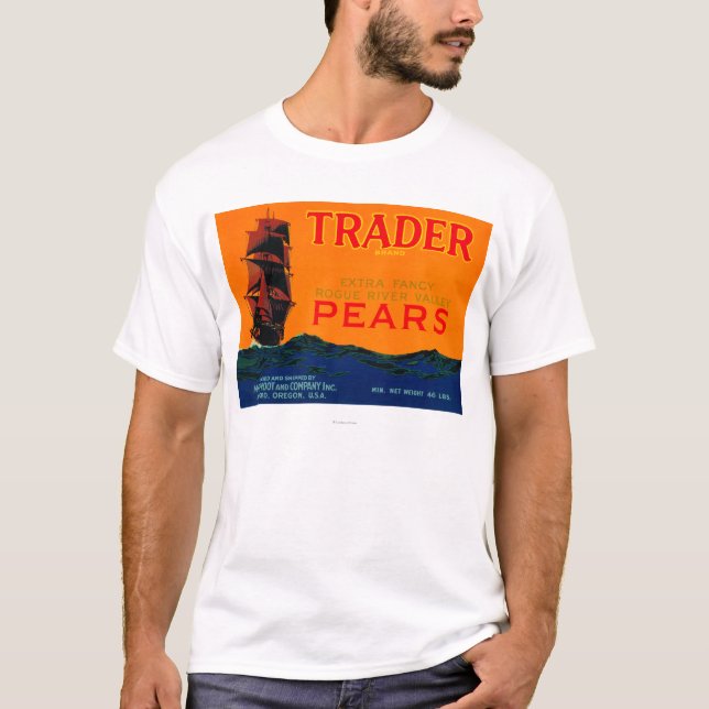 Trader Pear Crate LabelMedford, OR T-Shirt (Front)