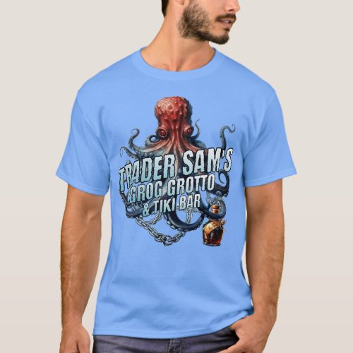 Trader Sams Grog Grotto and Tiki Bar with Octopus  T_Shirt