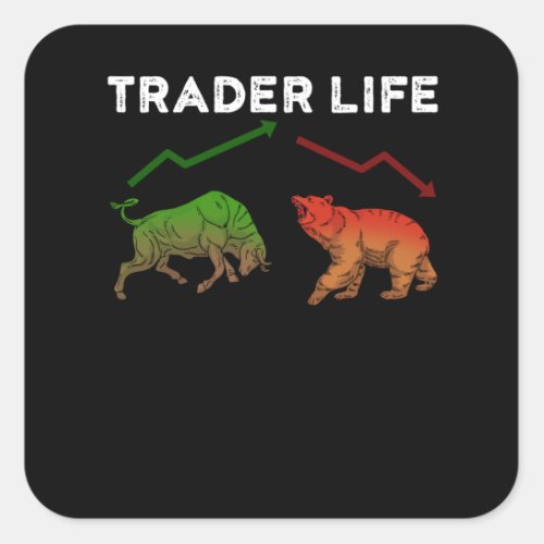 Trader Stock Gifts Day Trading Gift Market Forex Square Sticker