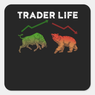 Trader Stock Gifts Day Trading Gift Market Forex Square Sticker