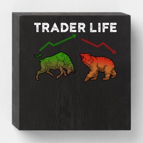 Trader Stock Gifts Day Trading Gift Market Forex Wooden Box Sign
