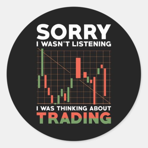 Trader Stocks Investor Gift Classic Round Sticker