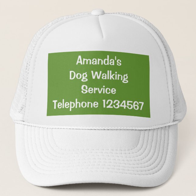 TRADES, DOG WALKING. TRUCKER HAT (Front)