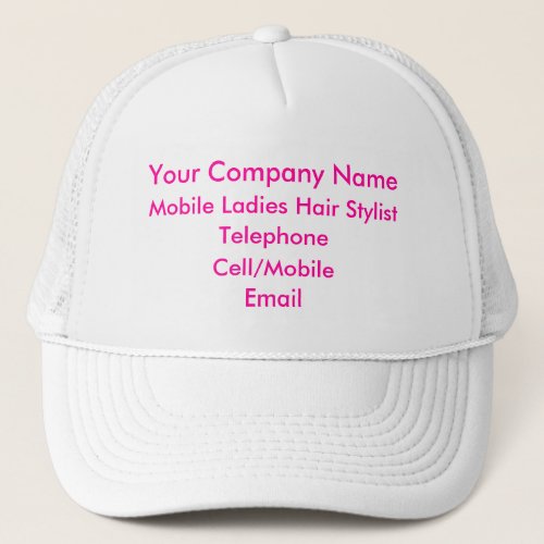 TRADES _ MOBILE HAIR STYLIST TRUCKER HAT